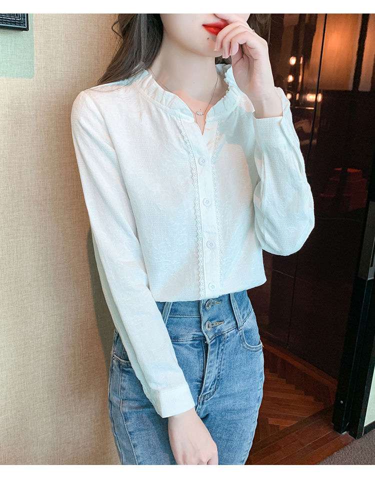 白シャツ　エアリーシフォンブラウス