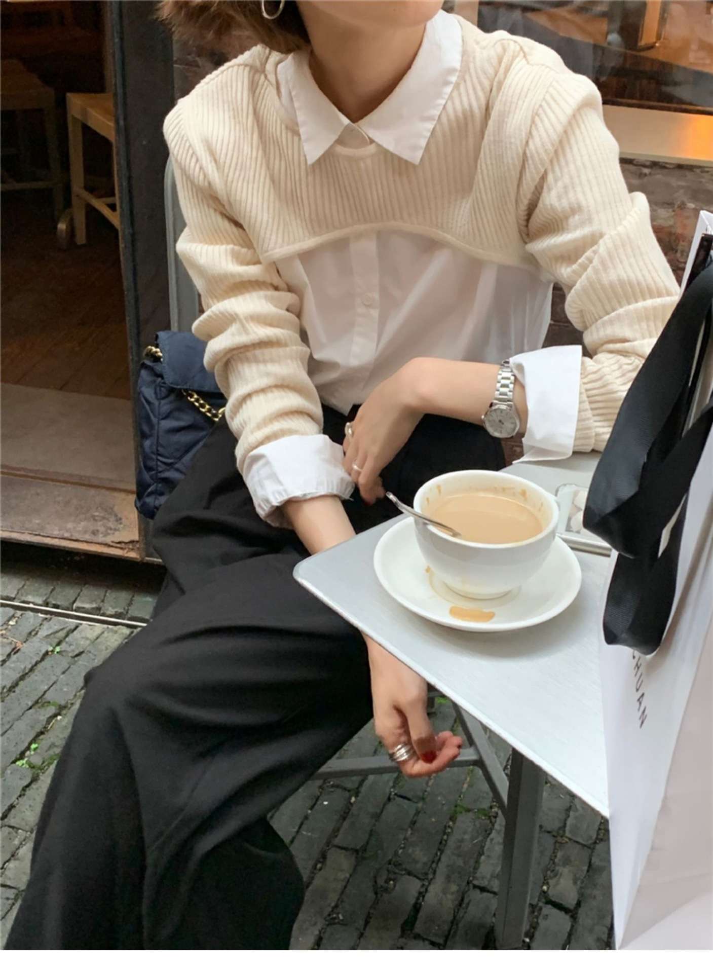 白シャツ　クラシックオーバーシャツ