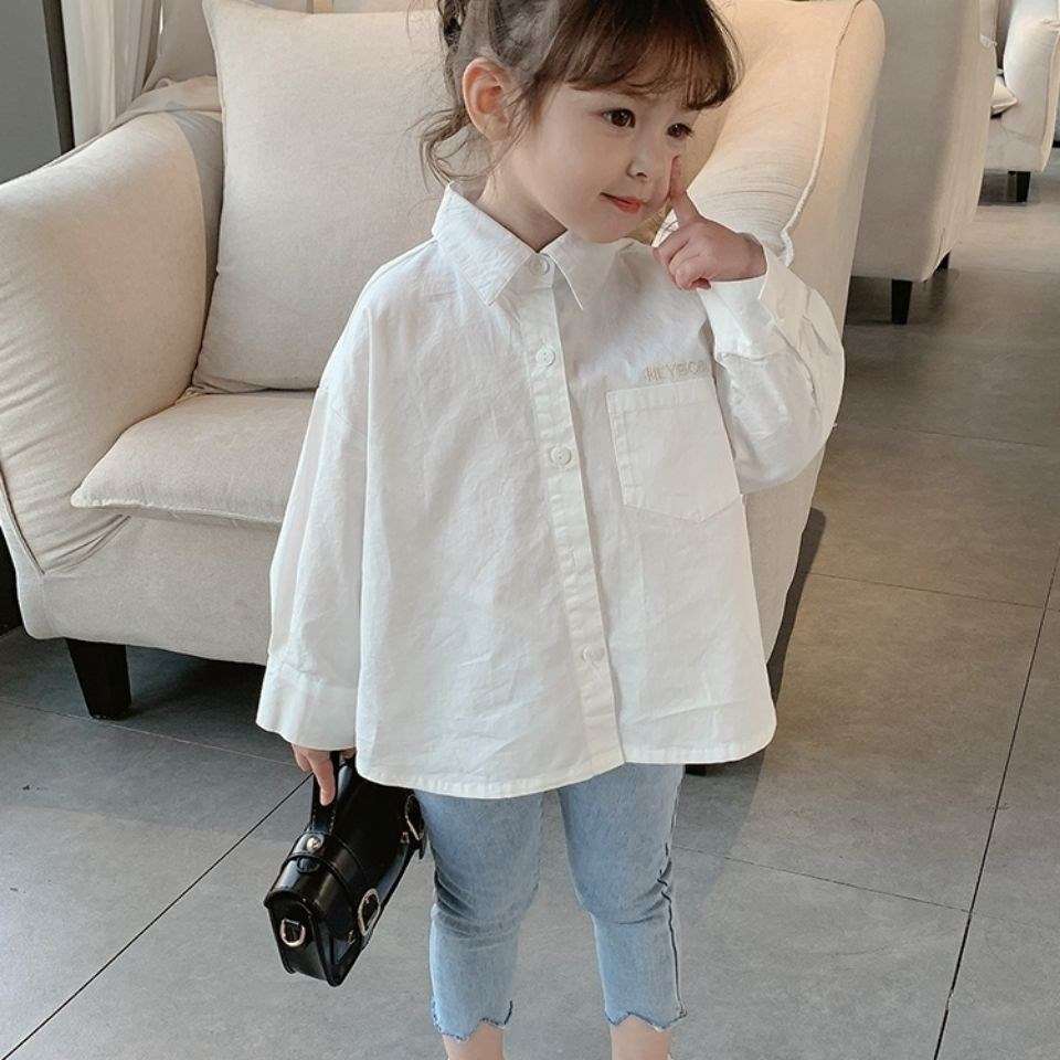 白シャツ　ふわっと可愛い子供シャツ≪女の子用≫