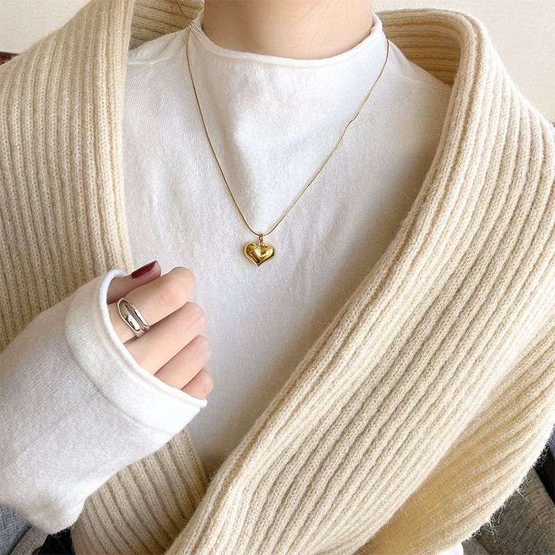 白シャツ　【秋冬】ふんわりリブカーディガン＆トップスセット