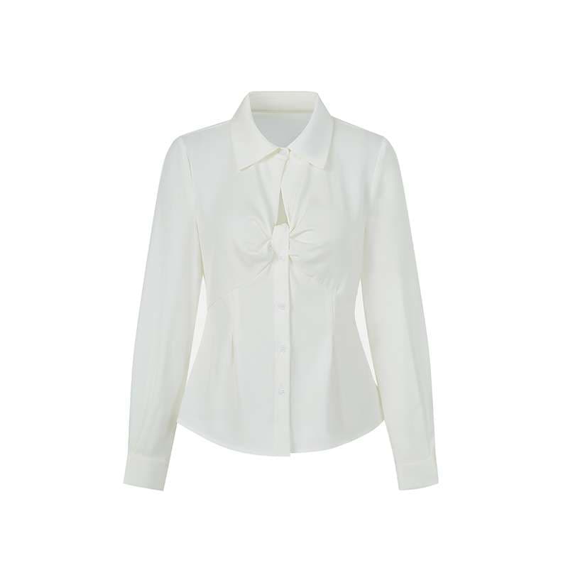 白シャツ　シルエットフォーマルシャツ