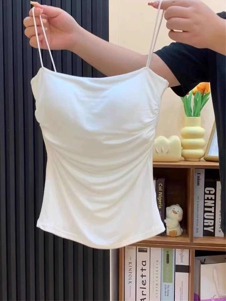 白シャツ　スリムフィットキャミソール