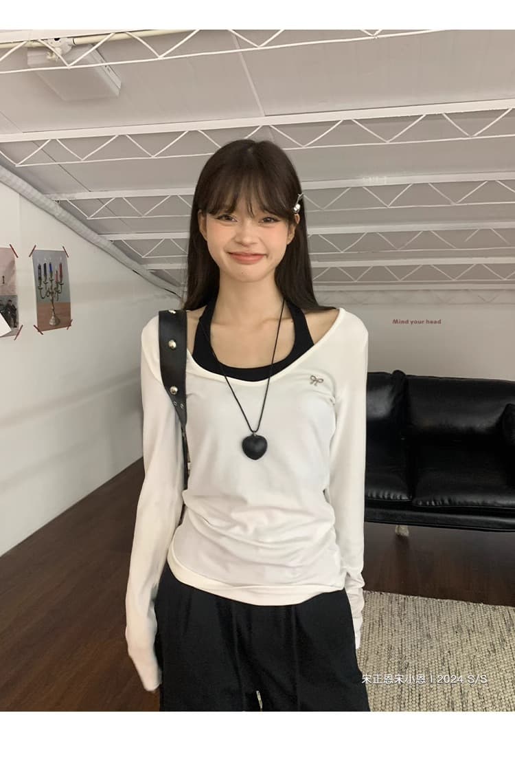 白シャツ　ラブハートシャツ