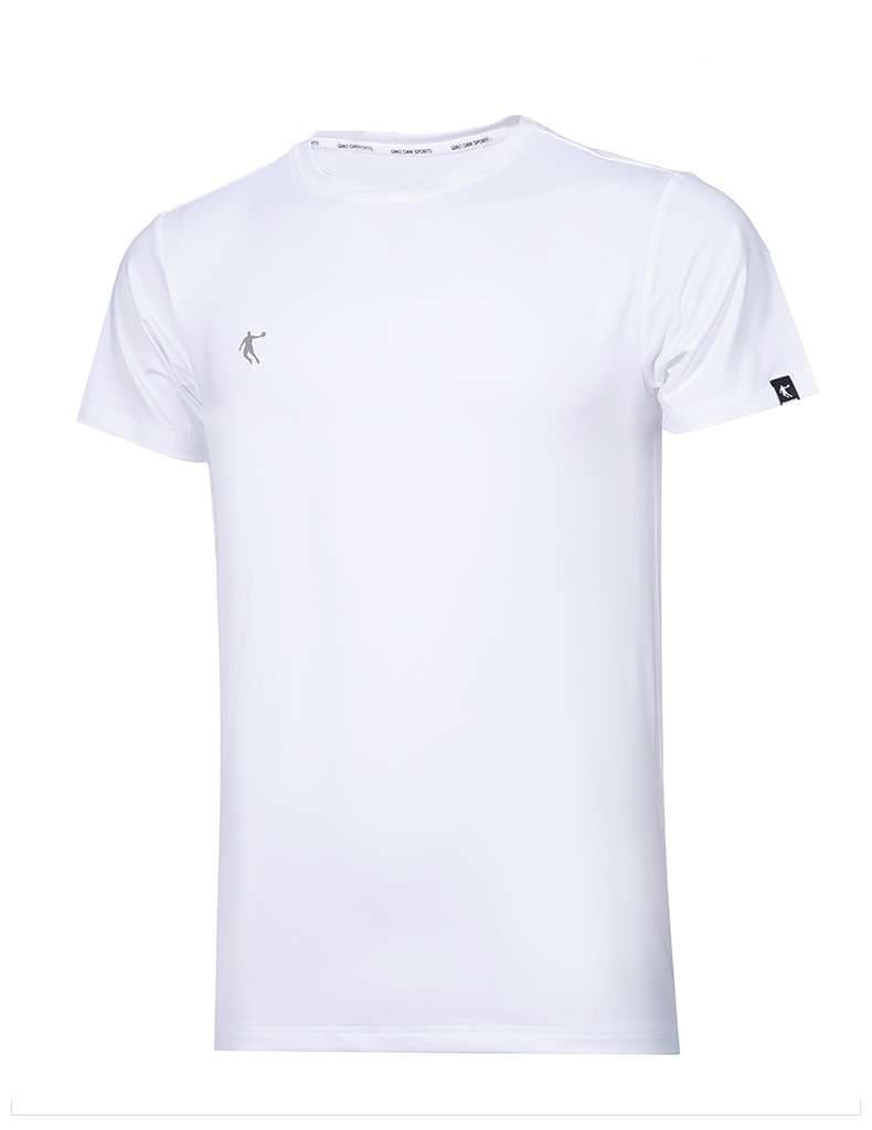 白シャツ　スポーツシルエット無地Tシャツ