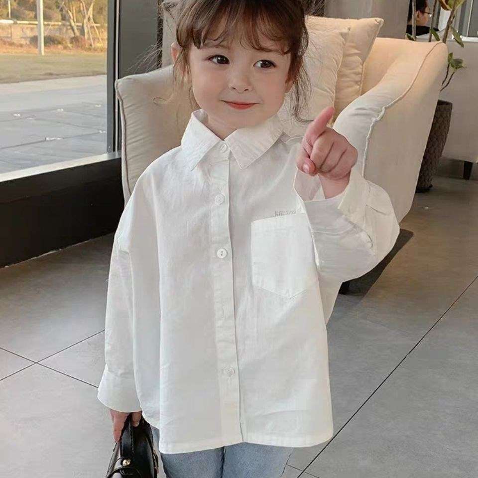 白シャツ　ふわっと可愛い子供シャツ≪女の子用≫