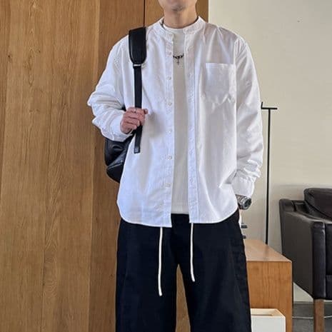 白シャツ リネンエッセンス シャツ
