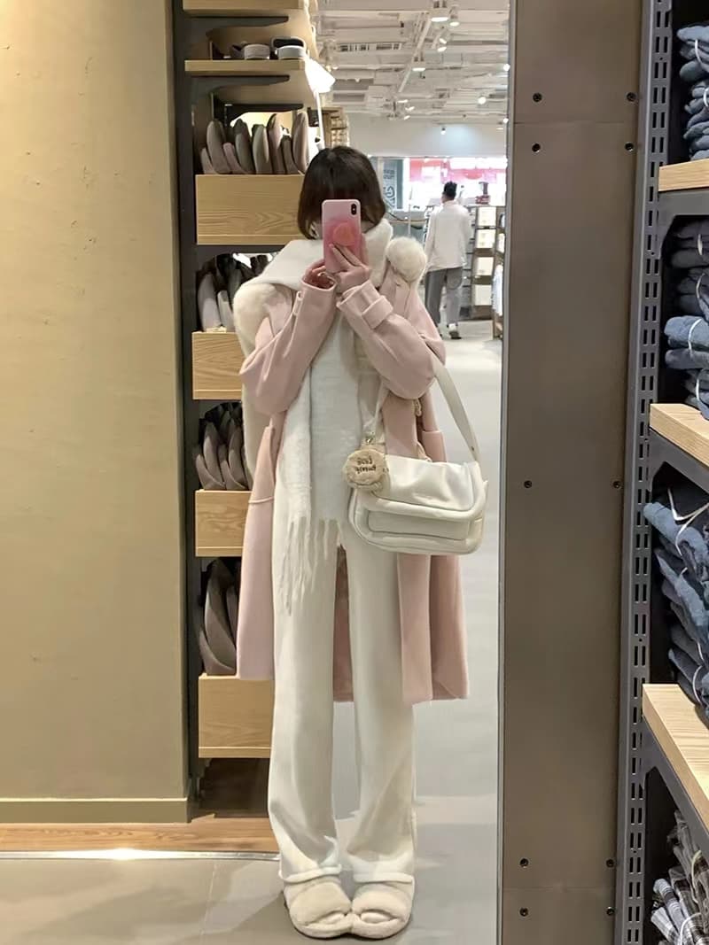 白シャツ 【秋冬】シルクタッチシルエットシャツ
