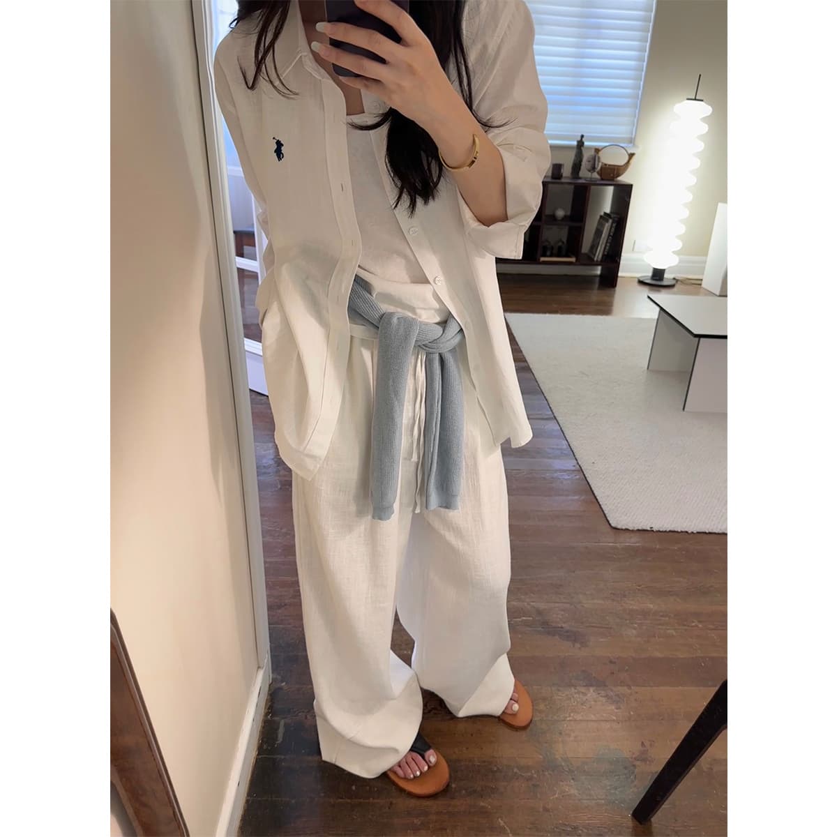 白シャツ レトロガーリッシュシャツ